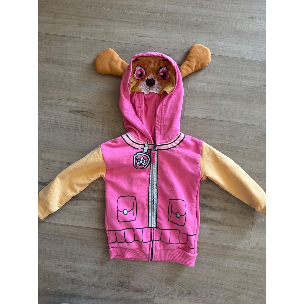 Nickelodeon Paw Patrol Skye Pink Zip Up Character Hoodie with Ears Toddler 2T